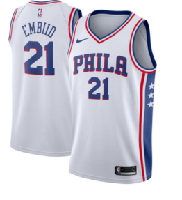 76ers Philadelphie maillot blanc