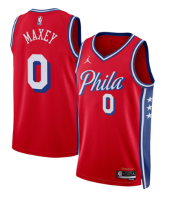 76ers Philadelphie maillot rouge