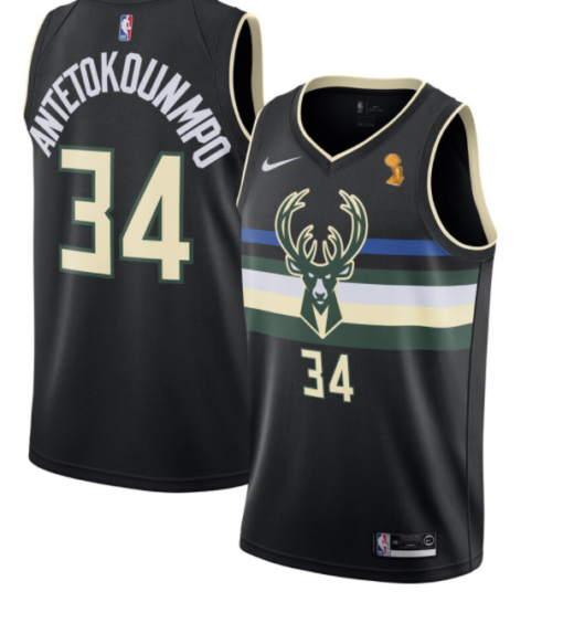 Maillot Milwaukee Bucks noirMaillot Milwaukee Bucks noir