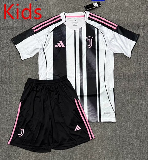 Maillot enafant Domicile Juventus Turin 2025-2026 _ kid Juventus Turin Home jersey 2025-2026 (1)
