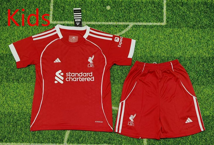 Maillot enfant Domicile Liverpool 2025-2026 _ Liverpool home kid jersey 2025-2026 (1)